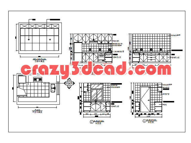 Kitchen layout cad drawings